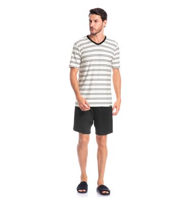 Pijama Masculino Curto Listrado José Tombini - Imagem 3 - Mobile