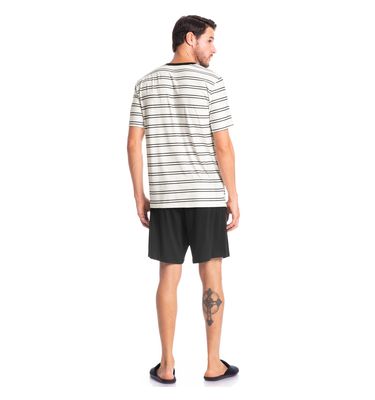 Pijama Masculino Curto Listrado José Tombini - Imagem 4 - Mobile