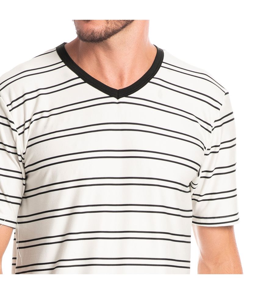 Pijama Masculino Curto Listrado José Tombini - Imagem 5 - Desktop