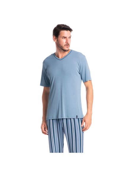 Pijama-Masculino-Longo-Manga-Curta-Estampado-Clovis-Tombini-