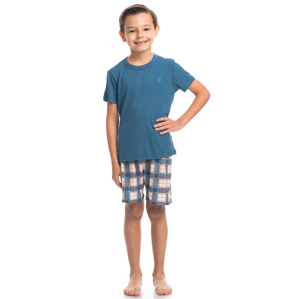 Pijama Masculino Infantil Curto Jolly - Imagem 3 - Mobile