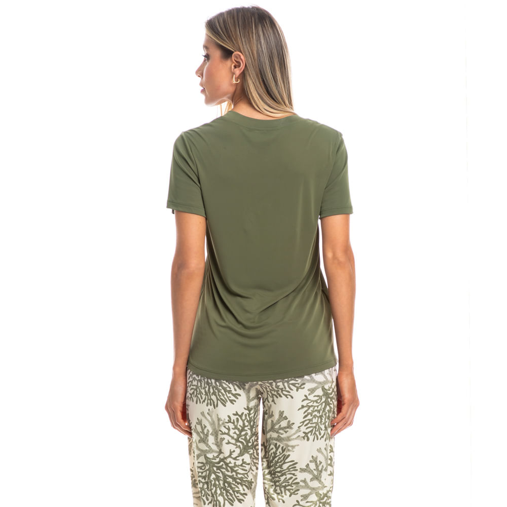 Pijama Feminino Pescador Ana Corais Verde - Imagem 2