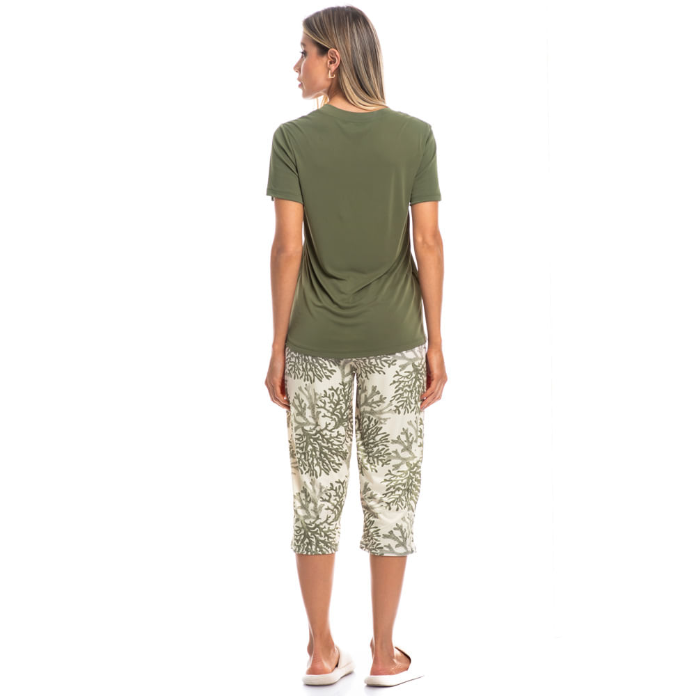 Pijama Feminino Pescador Ana Corais - Imagem 4 - Mobile