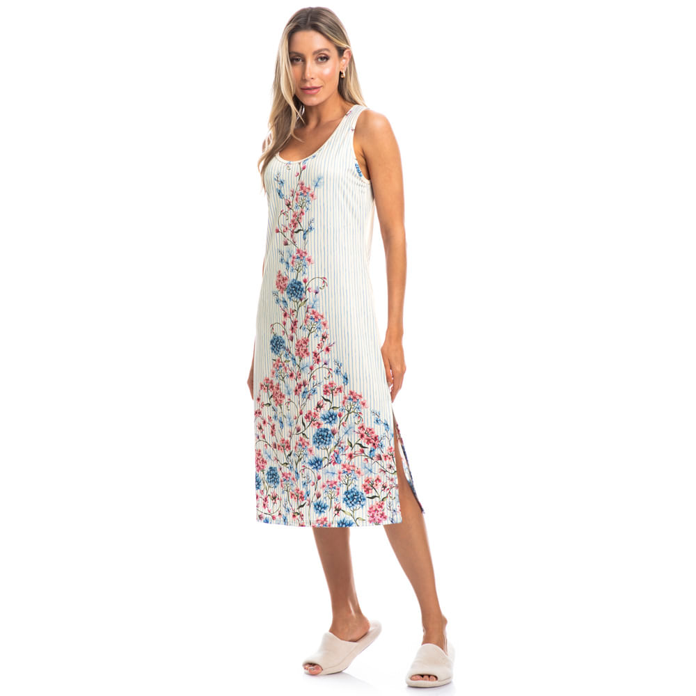 Vestido Melissa Midi Regata Azul - Imagem 3 - Mobile