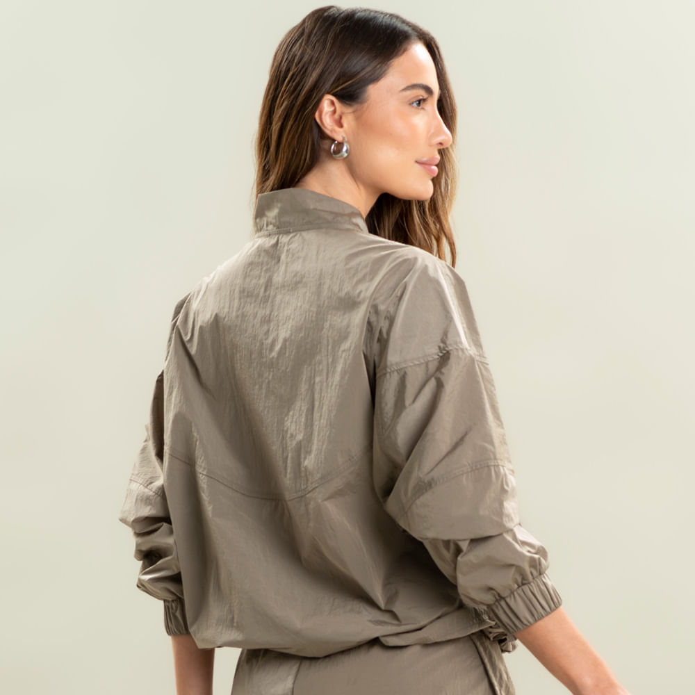 Jaqueta Bomber Com Bolso Hazel Vivame Cinza - Imagem 2