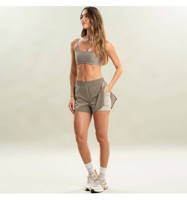 Shorts Duplo Transpassado Com Bolso Hazel Vivame - Imagem 3 - Mobile