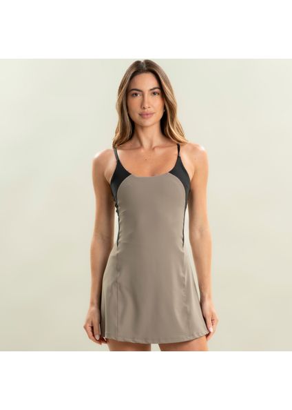 Vestido Com Shorts Curve Vivame Cinza - Imagem 1