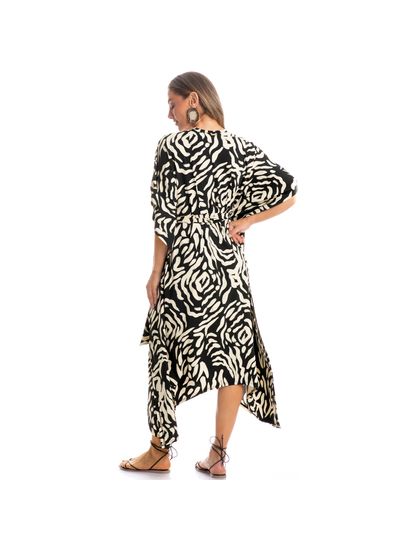 Kaftan Longo Com Faixa De Amarração Pantanal - Imagem 4 - Desktop