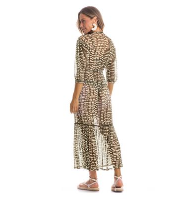 Kaftan Tule Com Manga Amazônica - Imagem 4 - Mobile