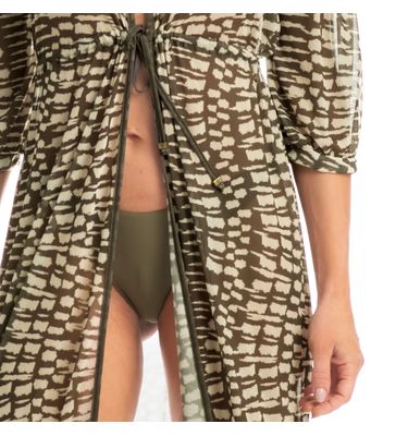 Kaftan Tule Com Manga Amazônica - Imagem 5 - Mobile