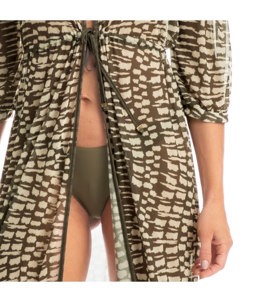 Kaftan Tule Com Manga Amazônica - Imagem 5 - Desktop