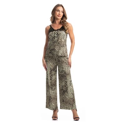 Pijama Pantacourt Com Renda Onça - Imagem 3 - Mobile