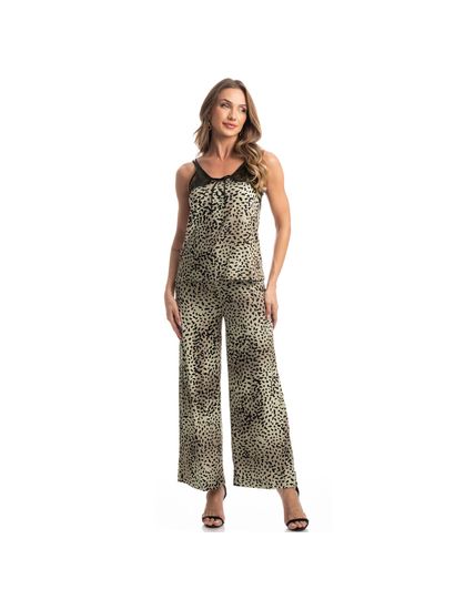 Pijama Pantacourt Com Renda Onça - Imagem 3 - Desktop