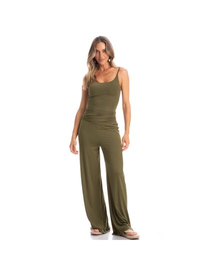 Calça Feminina Com Cós Frontal Franzido Málaga - Imagem 3 - Desktop