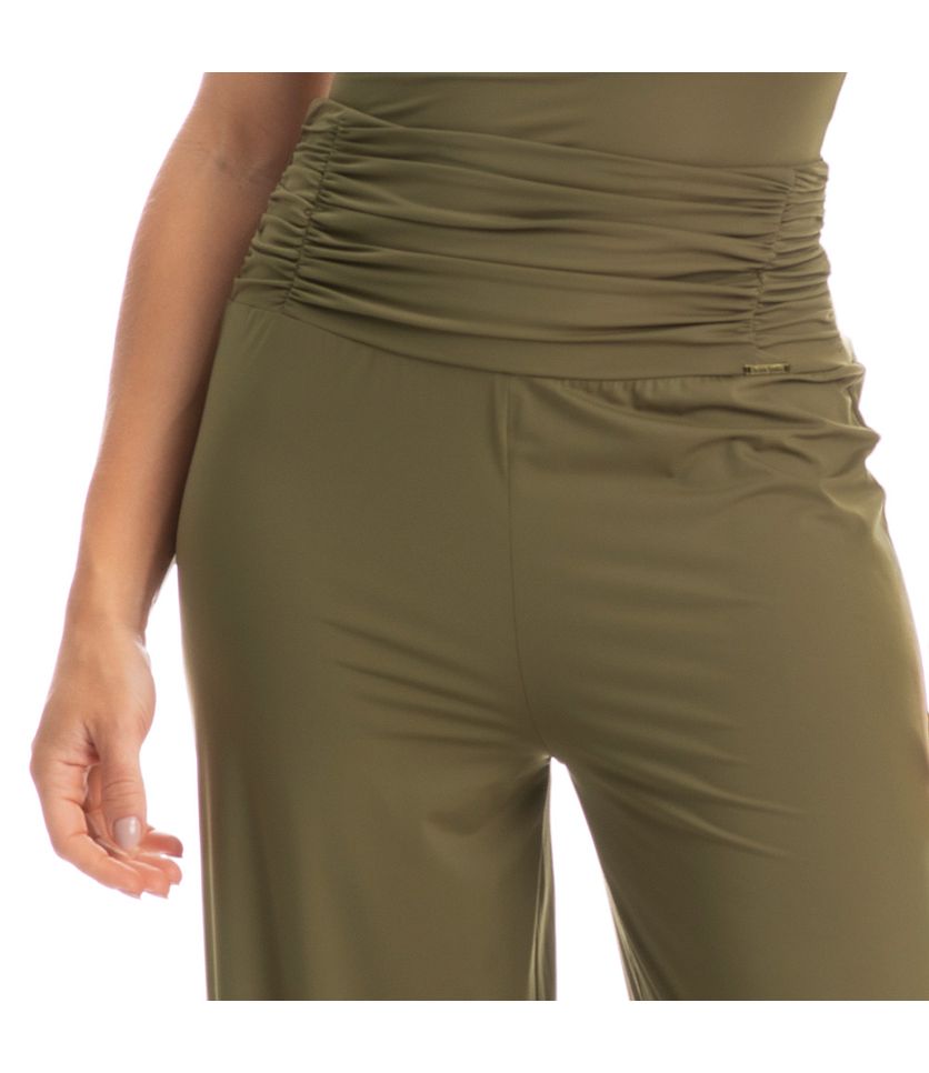 Calça Feminina Com Cós Frontal Franzido Málaga - Imagem 5 - Desktop