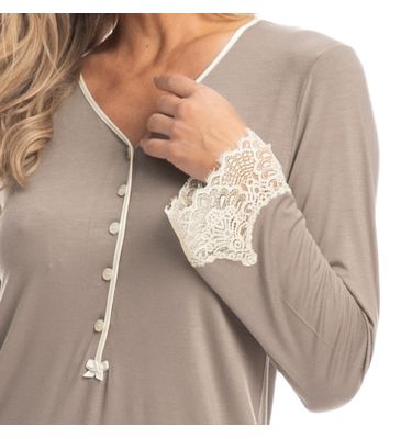 Pijama Feminino Wide Leg Com Abertura Maju - Imagem 5 - Mobile