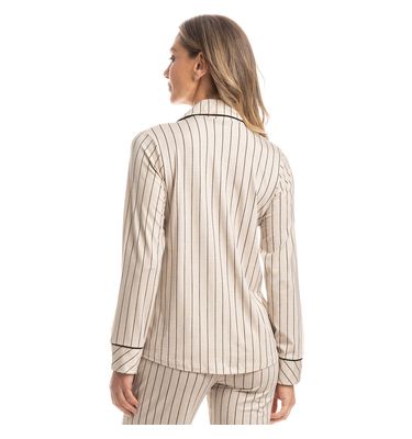 Pijama Feminino Longo Americano Conexão - Imagem 2 - Mobile
