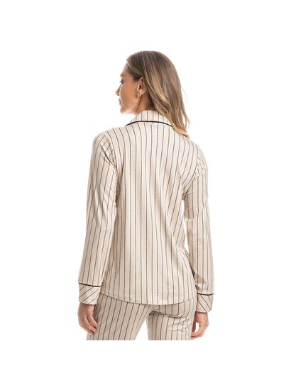 Pijama Feminino Longo Americano Conexão - Imagem 2 - Desktop