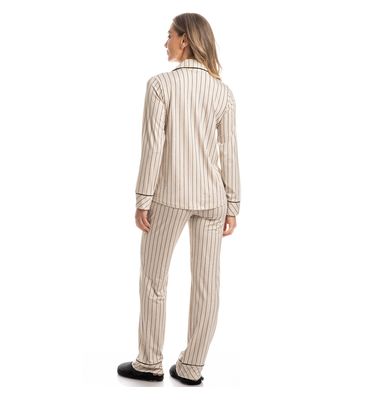 Pijama Feminino Longo Americano Conexão - Imagem 4 - Mobile