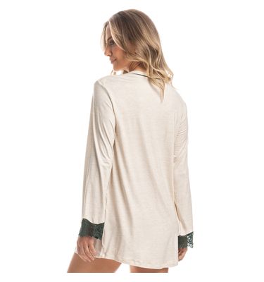Camisão Feminino Curto Manga Longa Karina - Imagem 2 - Mobile