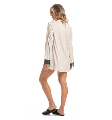 Camisão Feminino Curto Manga Longa Karina - Imagem 4 - Mobile