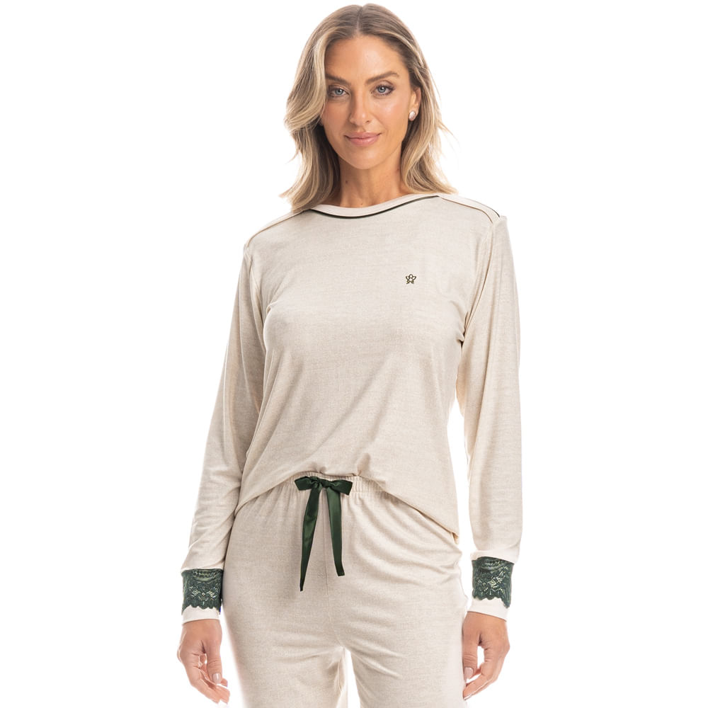 Pijama Feminino Longo Karina - Imagem 1