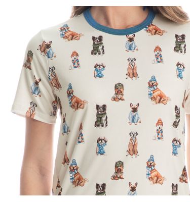 Pijama Feminino Curto Dogs Winter Fiends - Imagem 5 - Mobile