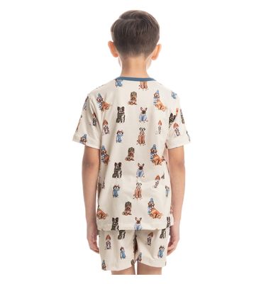 Pijama Infantil Unissex Curto Dogs Winter Fiends - Imagem 2 - Mobile