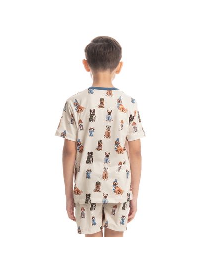 Pijama Infantil Unissex Curto Dogs Winter Fiends - Imagem 2 - Desktop