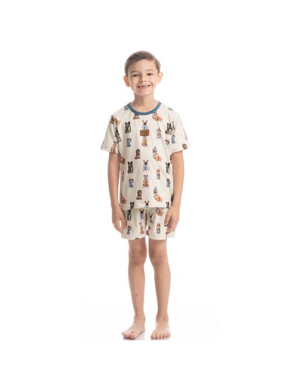 Pijama Infantil Unissex Curto Dogs Winter Fiends - Imagem 3 - Desktop