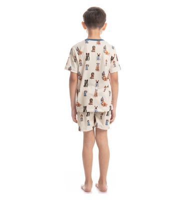 Pijama Infantil Unissex Curto Dogs Winter Fiends - Imagem 4 - Mobile