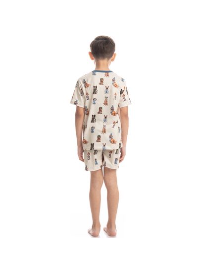 Pijama Infantil Unissex Curto Dogs Winter Fiends - Imagem 4 - Desktop