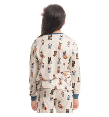 Pijama Infantil Unissex Longo Dogs Winter Friends - Imagem 2 - Mobile