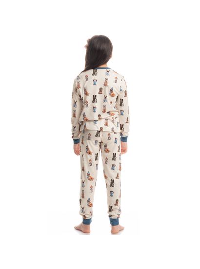 Pijama Infantil Unissex Longo Dogs Winter Friends - Imagem 4 - Desktop