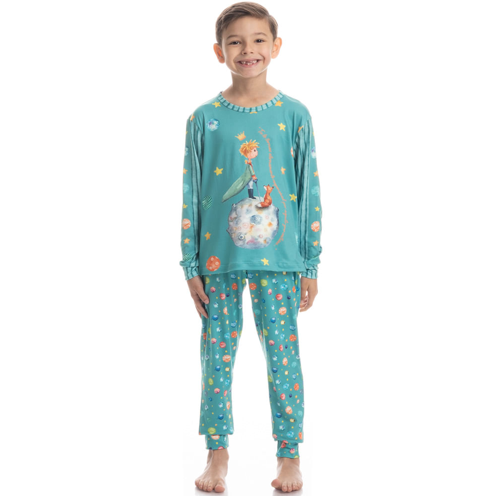 Pijama Infantil Unissex Longo Pequeno Príncipe - Imagem 3 - Mobile