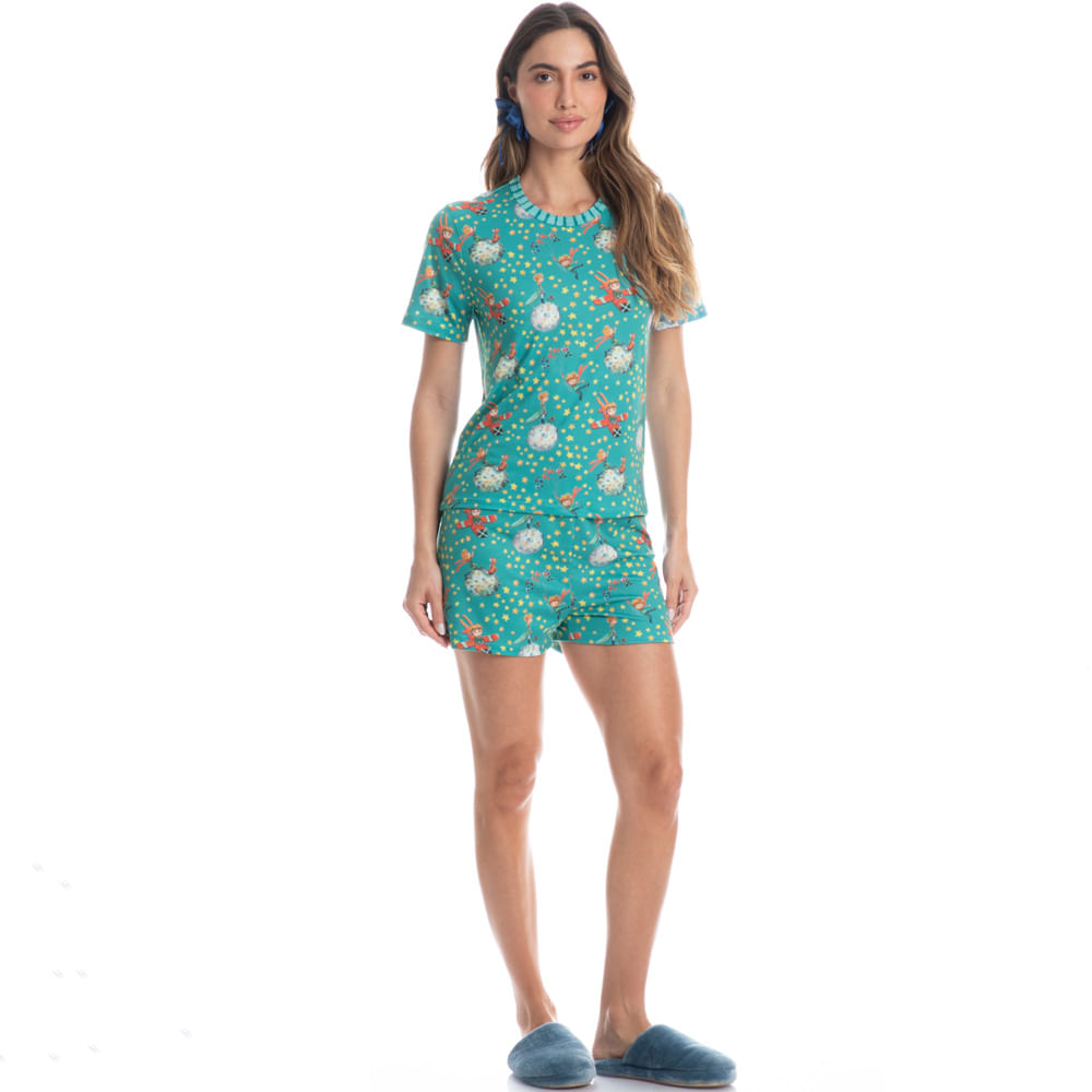 Pijama Feminino Curto Pequeno Príncipe - Imagem 3 - Mobile