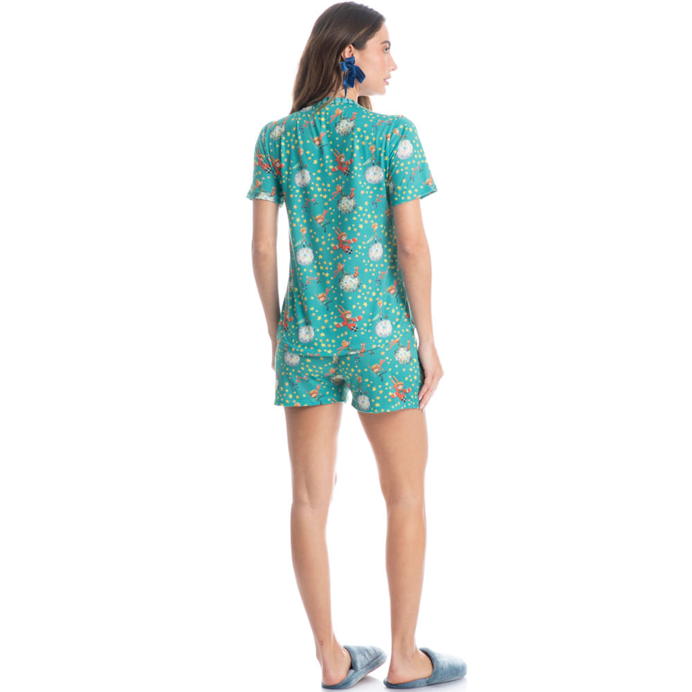 Pijama Feminino Curto Pequeno Príncipe - Imagem 4 - Mobile