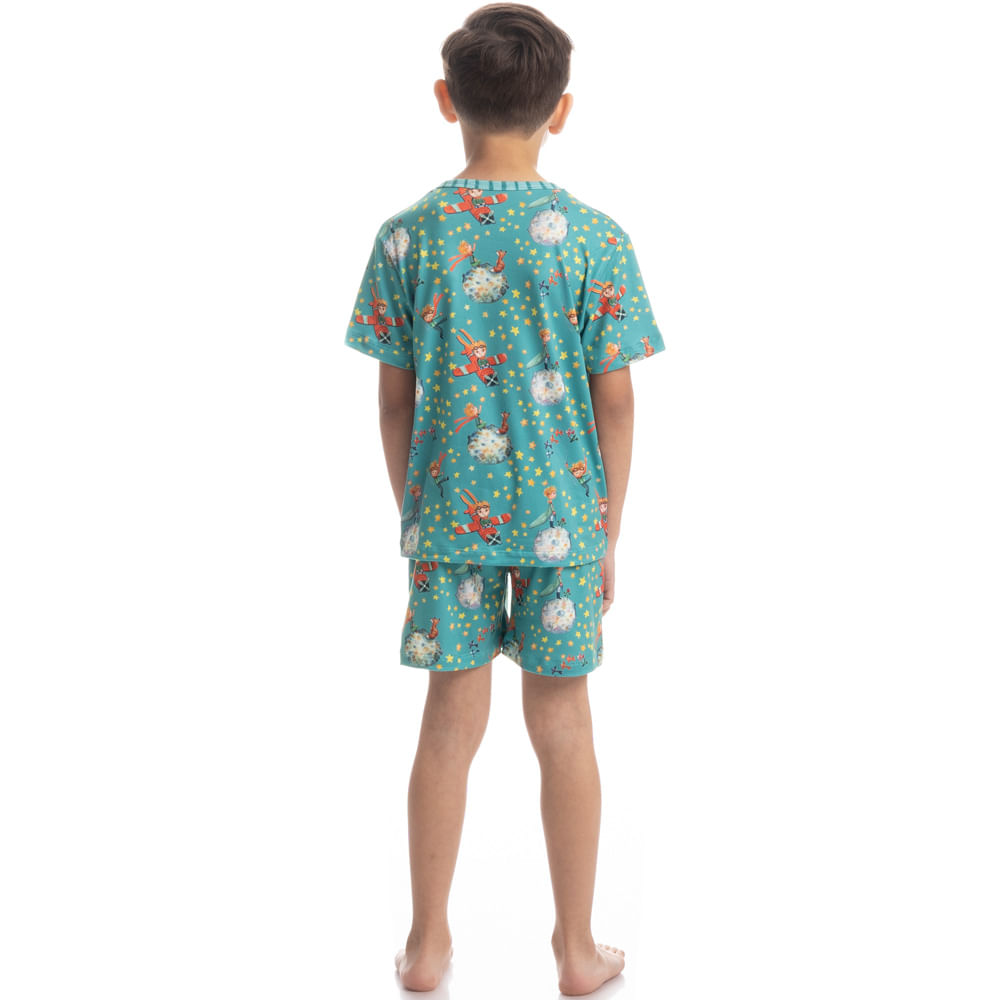 Pijama Curto Infantil Unissex Pequeno Príncipe - Imagem 4 - Mobile
