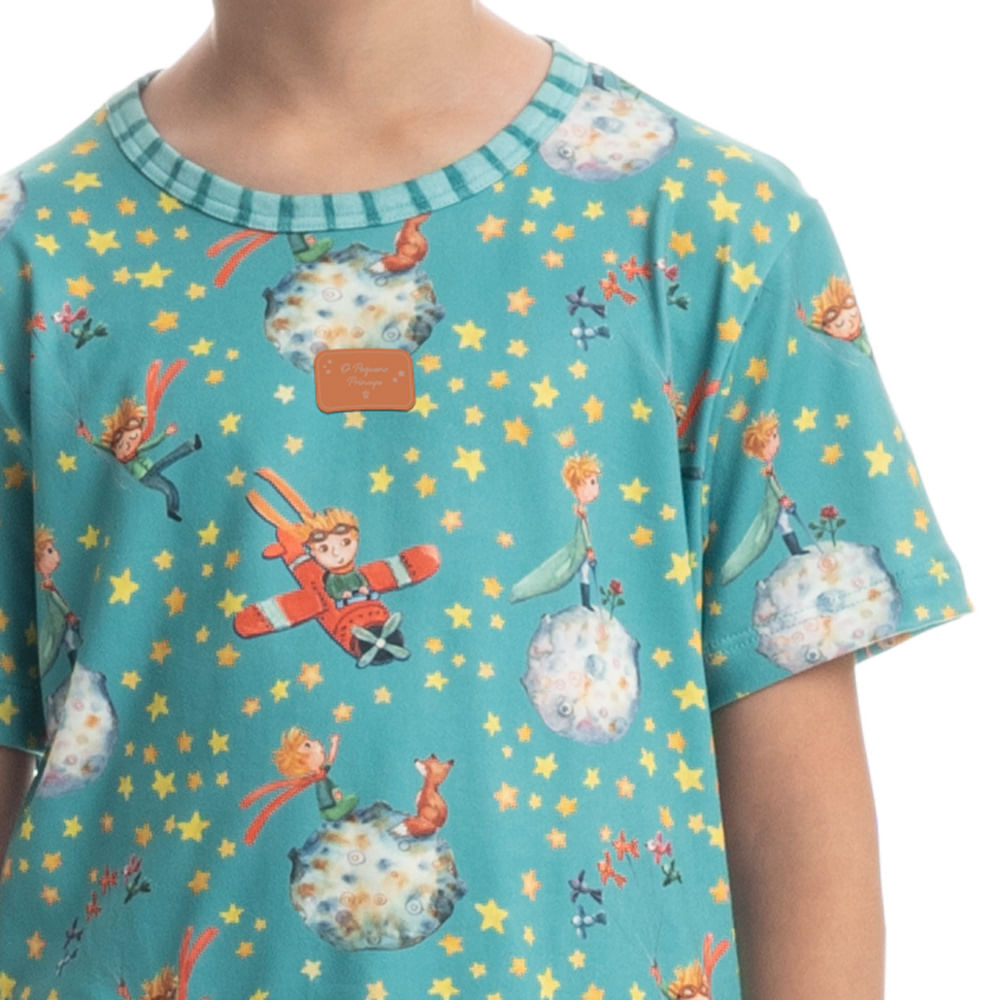 Pijama Curto Infantil Unissex Pequeno Príncipe - Imagem 5 - Mobile