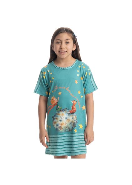 Camisão Curto Infantil Pequeno Príncipe Azul-2 - Imagem 1