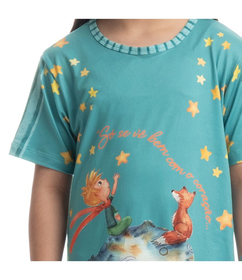 Camisão Curto Infantil Pequeno Príncipe - Imagem 5 - Desktop