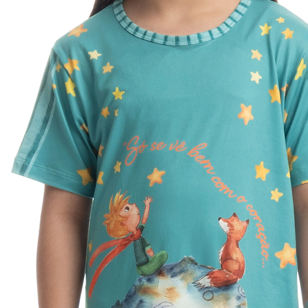 Camisão Curto Infantil Pequeno Príncipe - Imagem 5 - Mobile