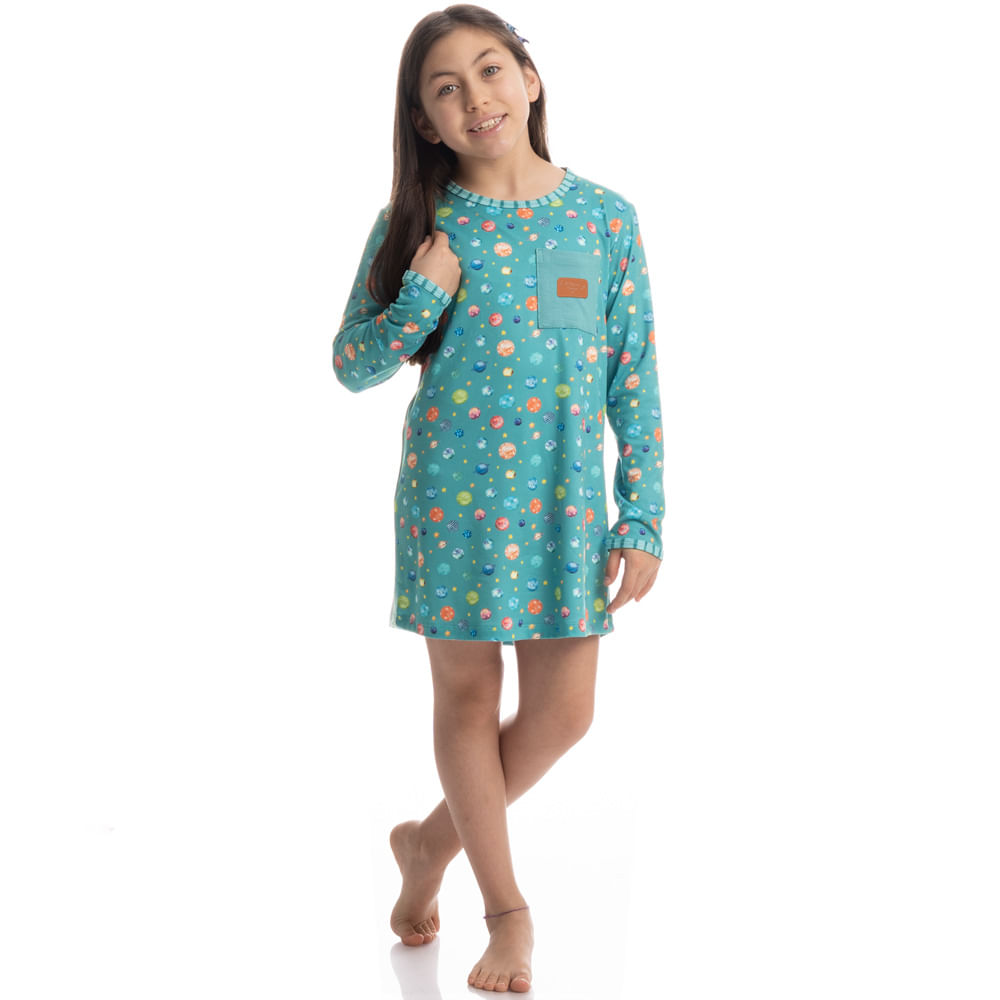 Camisão Infantil Curto Manga Longa Pequeno Príncipe - Imagem 3 - Mobile