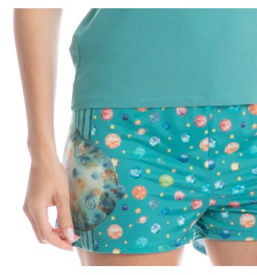 Pijama Feminino Curto Regata Pequeno Príncipe - Imagem 5 - Mobile