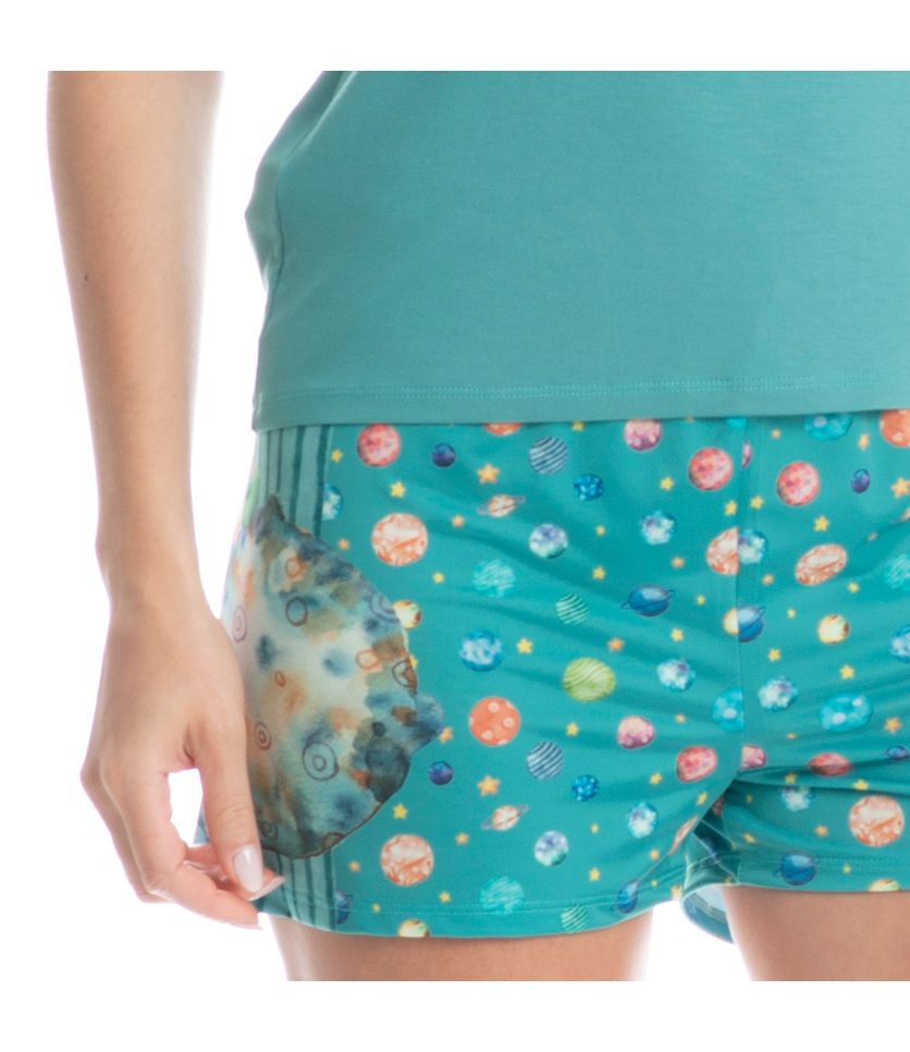 Pijama Feminino Curto Regata Pequeno Príncipe - Imagem 5 - Desktop