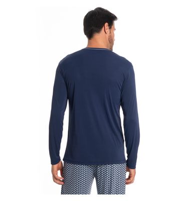 Pijama Masculino Longo Estampado Clóvis Tombini - Imagem 2 - Mobile