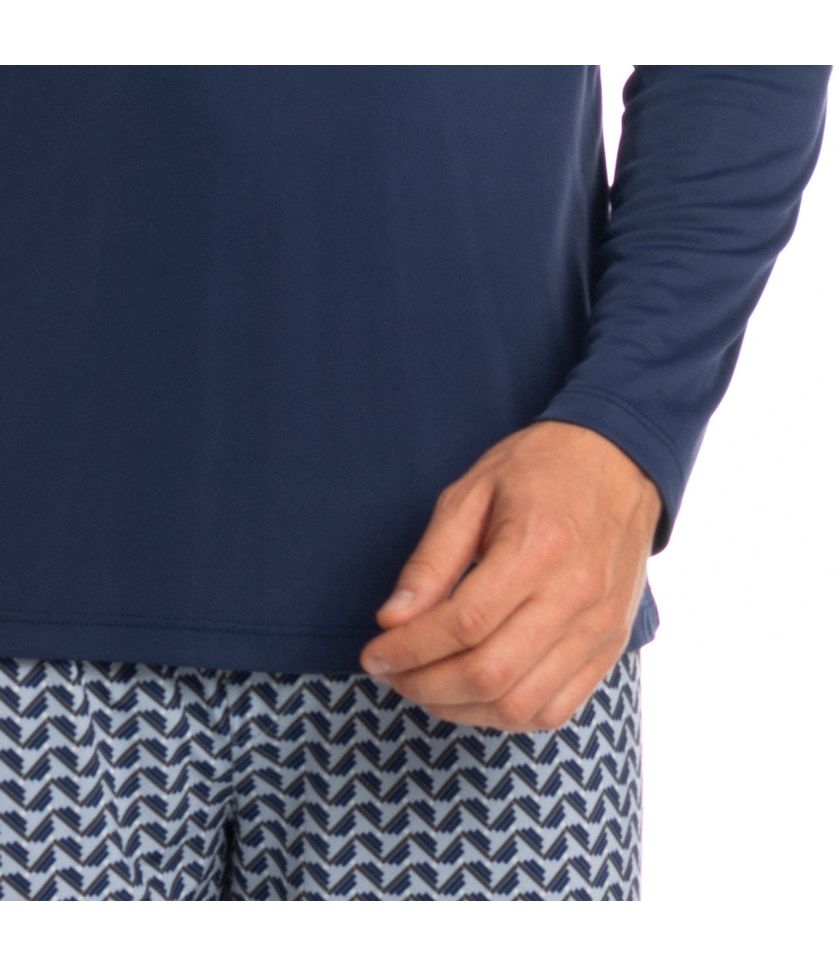 Pijama Masculino Longo Estampado Clóvis Tombini - Imagem 5 - Desktop