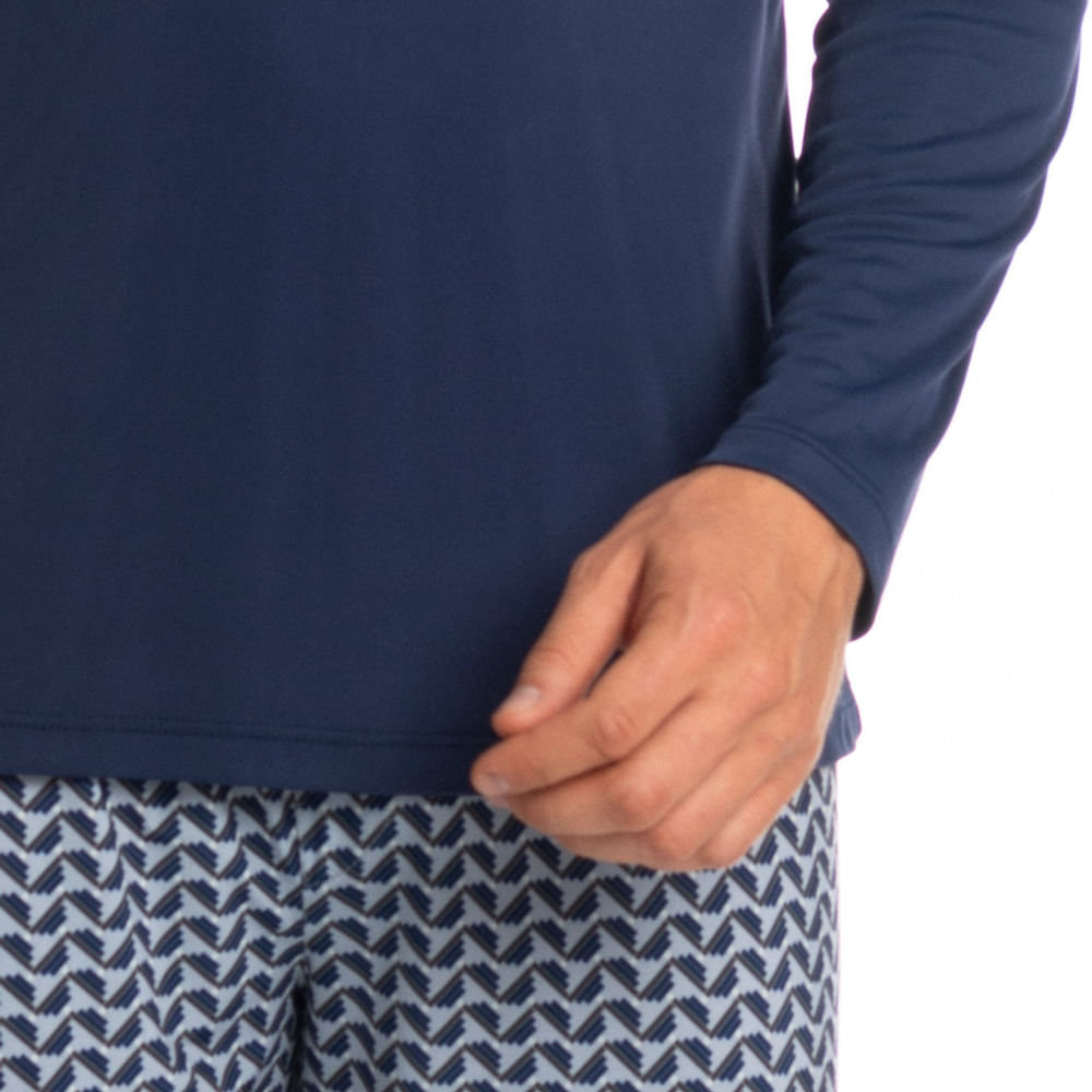 Pijama Masculino Longo Estampado Clóvis Tombini - Imagem 5 - Mobile
