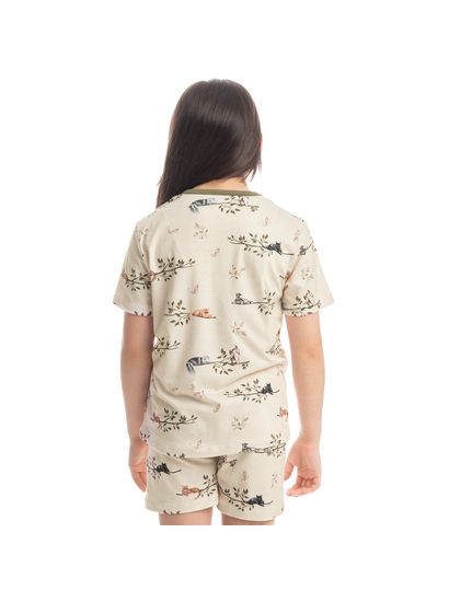 Pijama Infantil Unissex Curto Cats Winter Fiends - Imagem 2 - Desktop