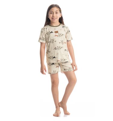 Pijama Infantil Unissex Curto Cats Winter Fiends - Imagem 3 - Mobile